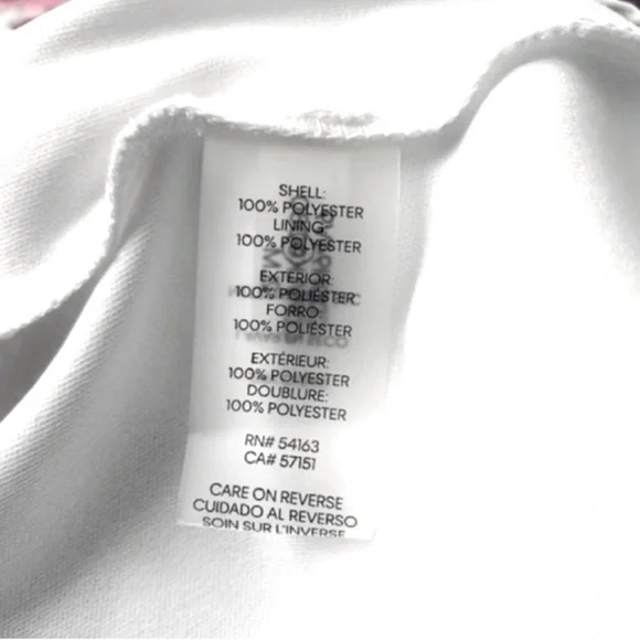 NEW Calvin Klein Flounce Sleeve Dress Ruffle Hem Floral White Lilac Pink Size 4 - Picture 11 of 13